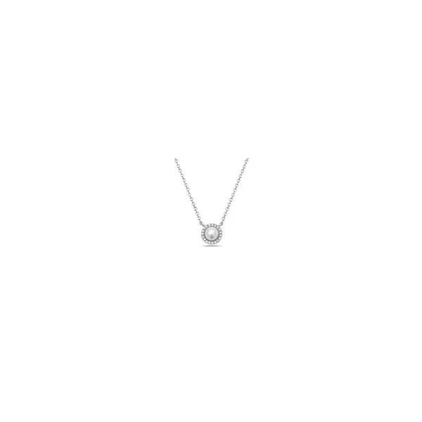 14 Karat White Pearl and Diamond Pendant