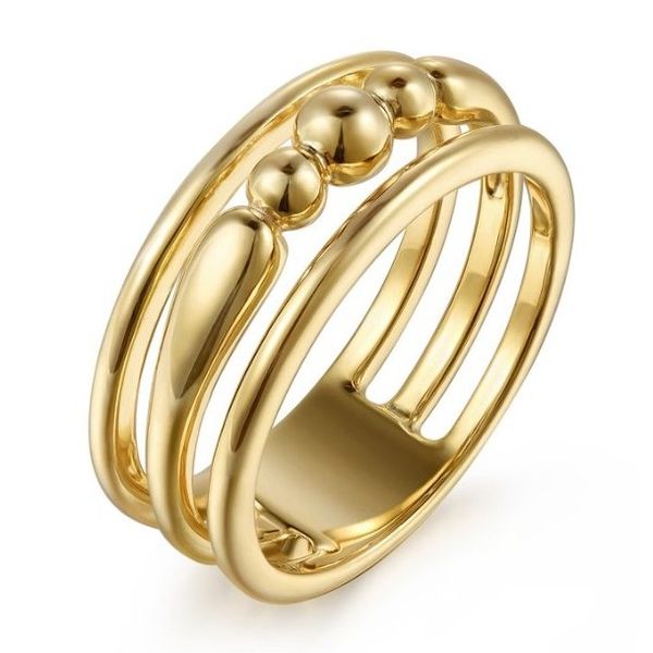 Lady's Yellow 14 Karat Bujukan Bullet Wide Band Fashion Ring Image 2 Segner's Jewelers Fredericksburg, TX