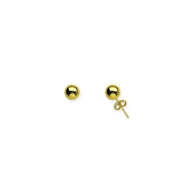 Lady's Yellow 14 Karat Ball Stud Earrings Segner's Jewelers Fredericksburg, TX