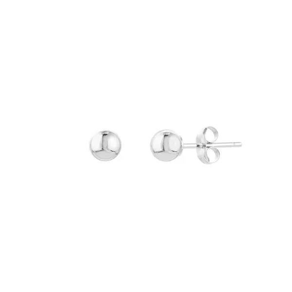 White 14 Karat Stud Earring MM: 4 Segner's Jewelers Fredericksburg, TX