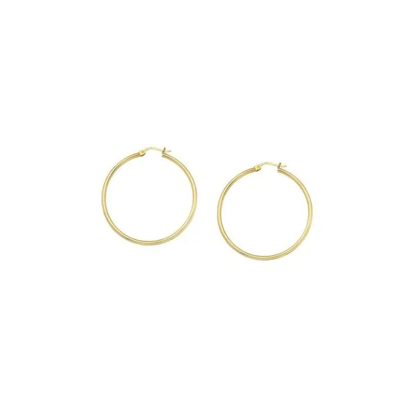 Yellow 14 Karat Medium Hoop Earring Segner's Jewelers Fredericksburg, TX