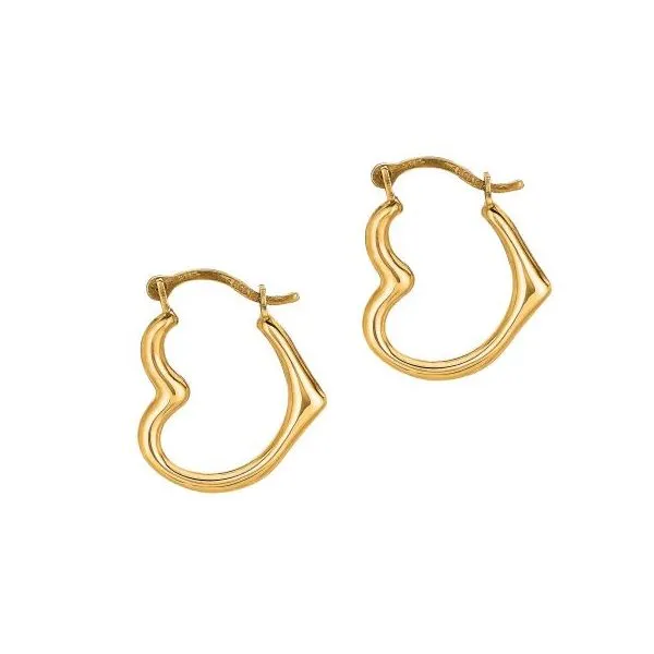 10Kt Yellow Gold Heart Earrings