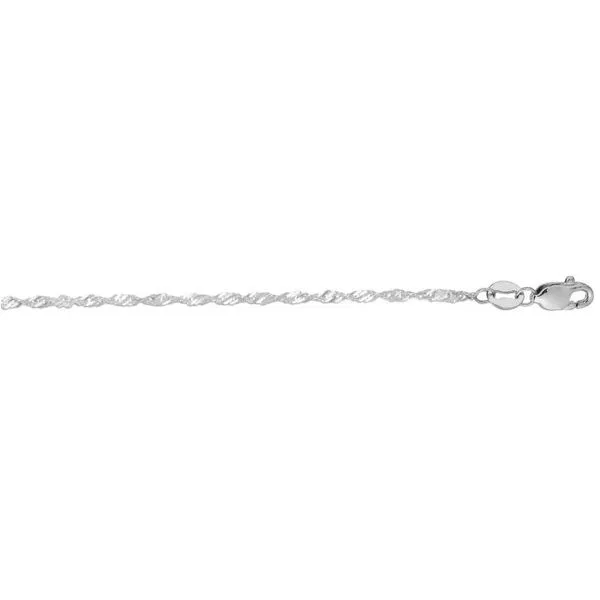 White 14 Karat Singapore Chain