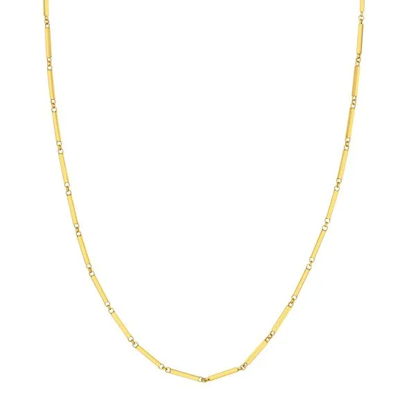 Yellow 14 Karat Bar Station Chain Segner's Jewelers Fredericksburg, TX