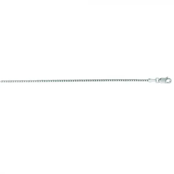 White 14 Karat Gold Classic Box Chain Segner's Jewelers Fredericksburg, TX
