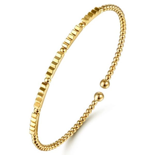 Lady's Yellow 14 Karat Bujukan Beaded Cuff Segner's Jewelers Fredericksburg, TX