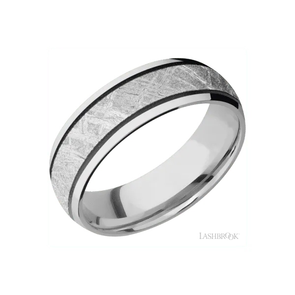 Men's Two-Tone Meteorite Band with Meteorite Inlay Segner's Jewelers Fredericksburg, TX
