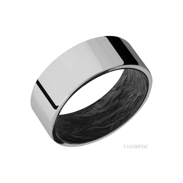 Men's Titanium Band with Carbon Fiber Sleeve and Meteorite Strip Segner's Jewelers Fredericksburg, TX
