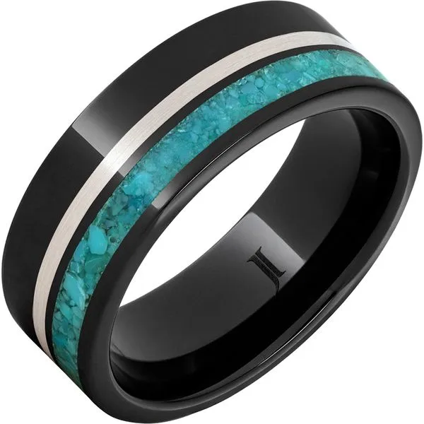 Men's Black Diamond Ceramic Western Heritage Wedding Band Segner's Jewelers Fredericksburg, TX