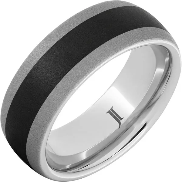 Men's Platinum and Black Diamond Ceramic Band Segner's Jewelers Fredericksburg, TX