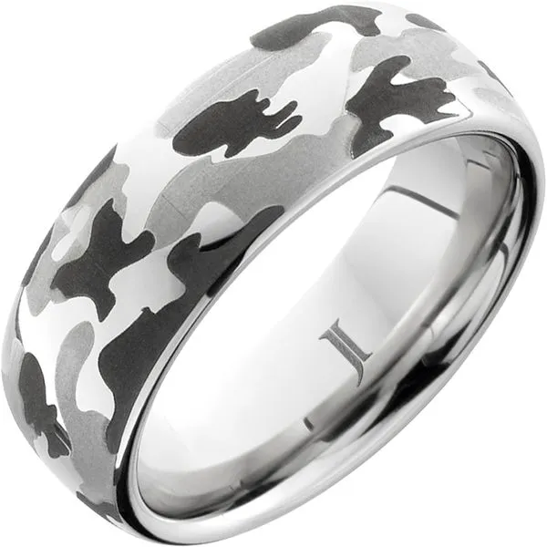 Mens Serinium Camo Lasered Band