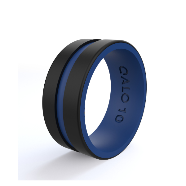 Men's Black Silicone Folds Of Honor Police Strata Band Segner's Jewelers Fredericksburg, TX