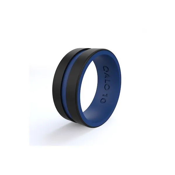 Silicone Black/Navy Folds Of Honor Police Band Segner's Jewelers Fredericksburg, TX