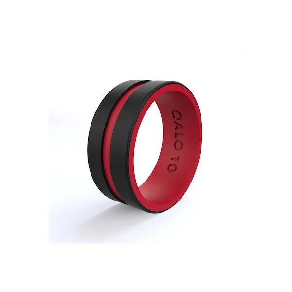 Qalo Black/Red Folds Of Honor Firefighter Band 001-799-04945