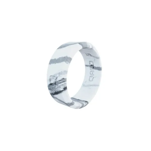 White Marble Silicone Modern Ring Segner's Jewelers Fredericksburg, TX