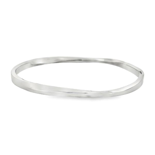 White Stainless Steel Twisted Bangle Segner's Jewelers Fredericksburg, TX