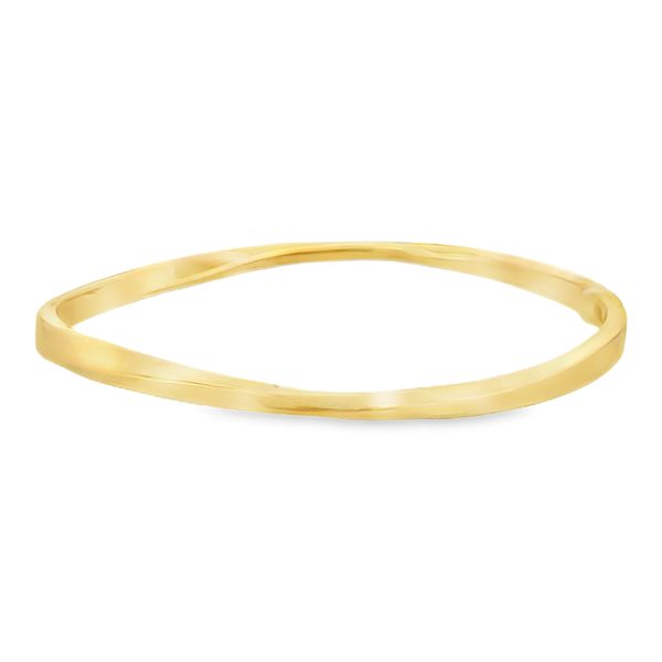 Yellow Stainless Steel Twisted Bangle Segner's Jewelers Fredericksburg, TX