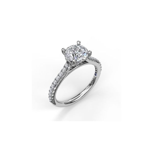 14k White Gold Classic Diamond Semi-Mount Engagement Ring Selman's Jewelers-Gemologist McComb, MS