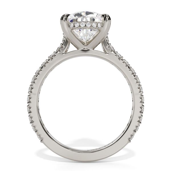 14K White Gold Classic Hidden Halo Engagement Ring Image 2 Shannon Jewelers Spring, TX