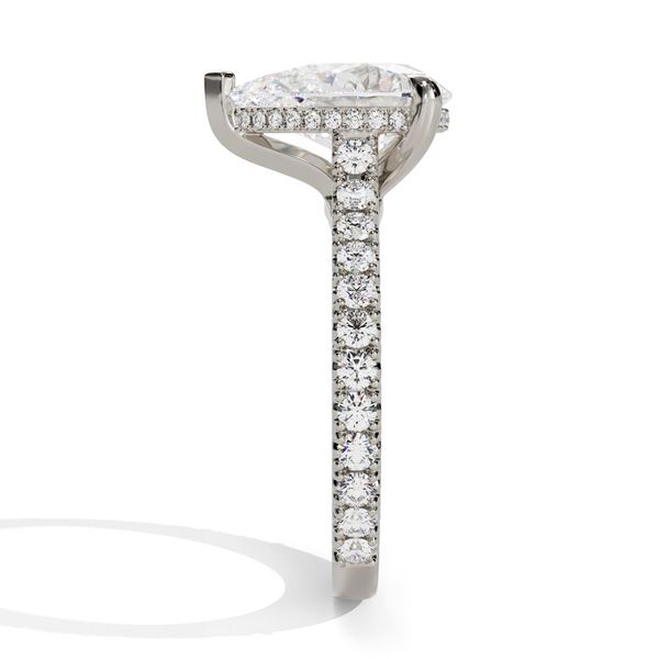 14K White Gold Classic Hidden Halo Engagement Ring Image 4 Shannon Jewelers Spring, TX