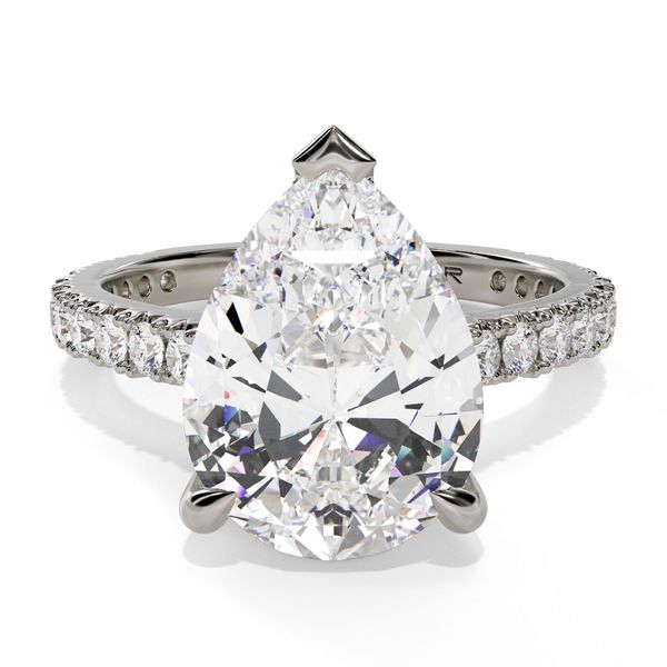 14K White Gold Classic Hidden Halo Engagement Ring Shannon Jewelers Spring, TX