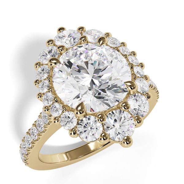 Costar Round Diamond Cadenza Halo Engagement Ring Image 3 Shannon Jewelers Spring, TX