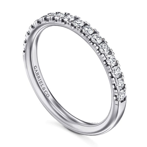 Gabriel & Co. 14K White Gold Diamond Wedding Band Image 3 Shannon Jewelers Spring, TX