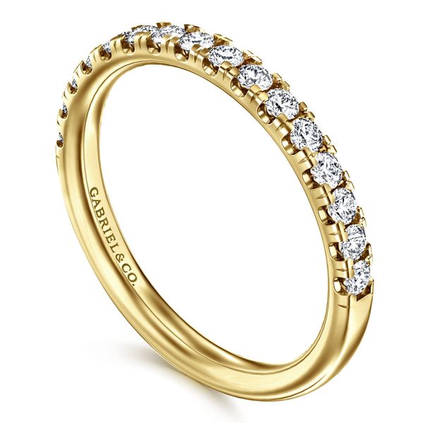 Gabriel & Co. 14K Yellow Gold Diamond Wedding Band Image 3 Shannon Jewelers Spring, TX