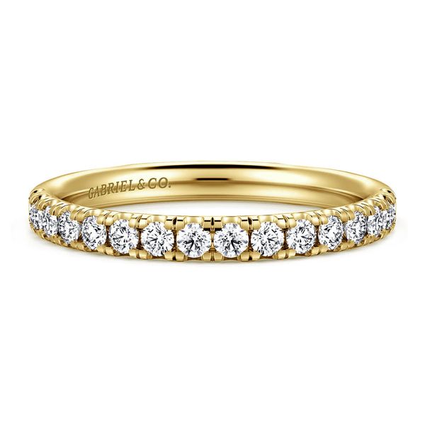Gabriel & Co. 14K yellow gold diamond wedding band