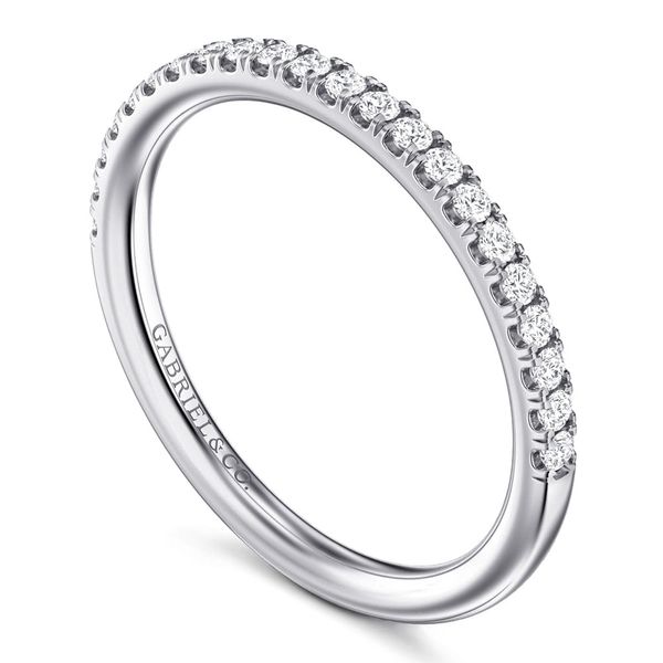 Gabriel & Co. 14K White Gold Diamond Wedding Band Image 3 Shannon Jewelers Spring, TX