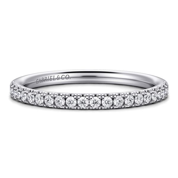 Gabriel & Co. 14K white gold diamond wedding band