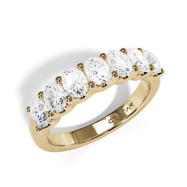 7 Stone Oval Cut U-Prong Diamond Band Image 3 Shannon Jewelers Spring, TX