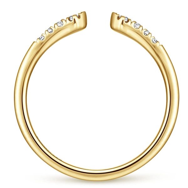 Gabriel & Co. 14K Yellow Gold Split Diamond Stackable Ring Image 2 Shannon Jewelers Spring, TX