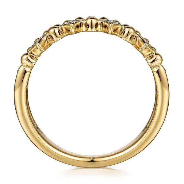 Gabriel & Co. 14K Yellow Gold Diamond Easy Stackable Ring Image 2 Shannon Jewelers Spring, TX