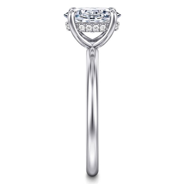 Gabriel & Co. Anuk 14K White Gold Oval Hidden Halo Diamond Engagement Ring Image 4 Shannon Jewelers Spring, TX