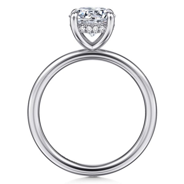 Gabriel & Co. Anuk 14K White Gold Round Hidden Halo Diamond Engagement Ring Image 2 Shannon Jewelers Spring, TX