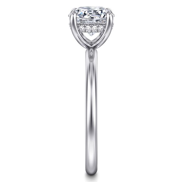 Gabriel & Co. Anuk 14K White Gold Round Hidden Halo Diamond Engagement Ring Image 4 Shannon Jewelers Spring, TX