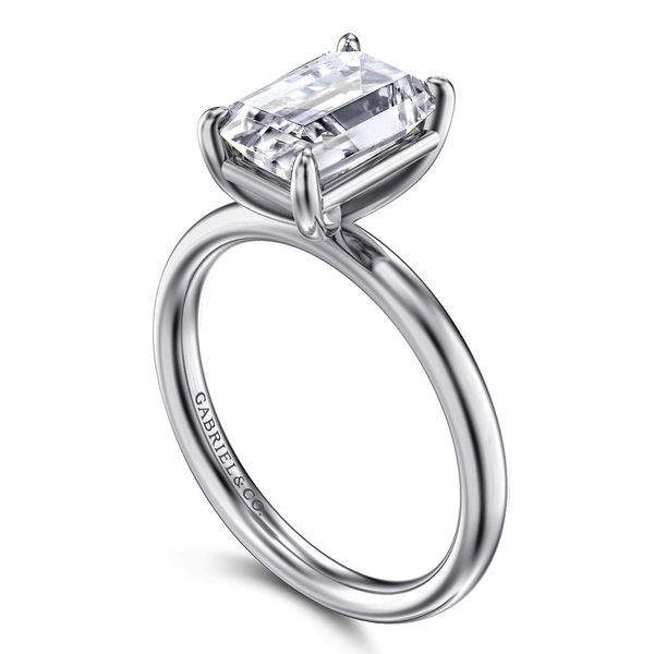 Gabriel & Co. Unite 14K White Gold Radiant Cut Solitaire Diamond Engagement Ring Image 3 Shannon Jewelers Spring, TX