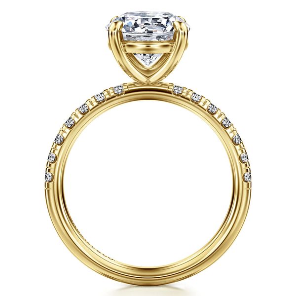Gabriel & Co. Winslow 14K Yellow Gold Round Diamond Engagement Ring Image 2 Shannon Jewelers Spring, TX