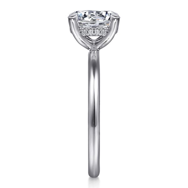 Gabriel & Co. Anuk 14K White Gold Round Hidden Halo Diamond Engagement Ring Image 4 Shannon Jewelers Spring, TX