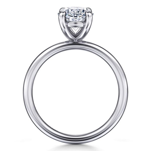 Gabriel & Co. Tiana 14K White Gold Oval Solitaire Diamond Engagement Ring Image 2 Shannon Jewelers Spring, TX