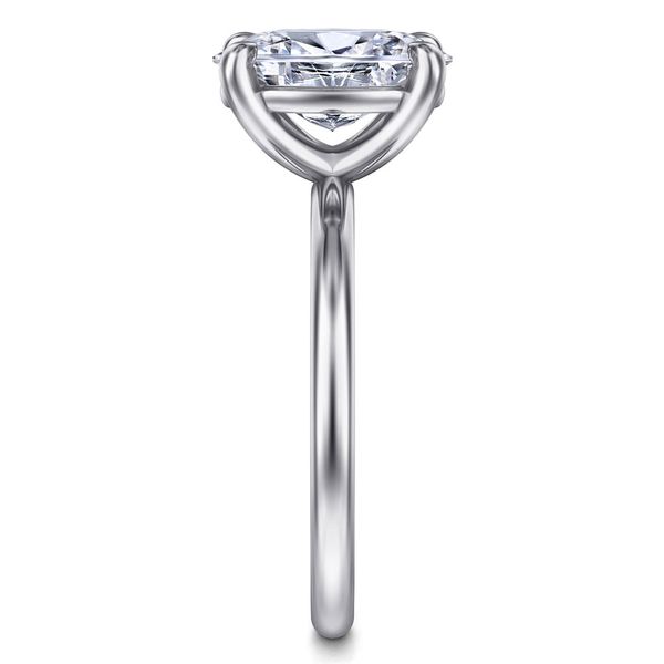 Gabriel & Co. Tiana 14K White Gold Oval Solitaire Diamond Engagement Ring Image 4 Shannon Jewelers Spring, TX