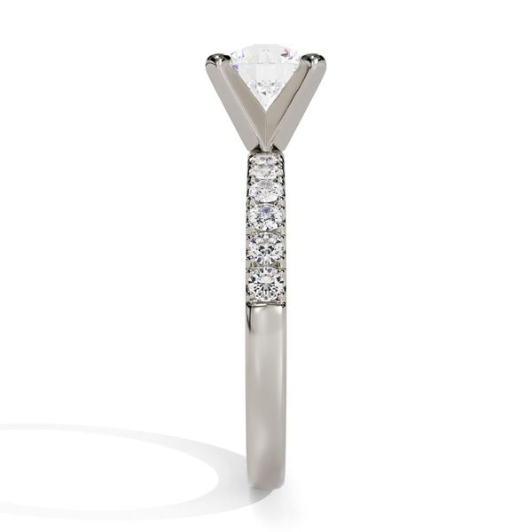 14K White Gold French Pavé Diamond Engagement Ring Image 4 Shannon Jewelers Spring, TX