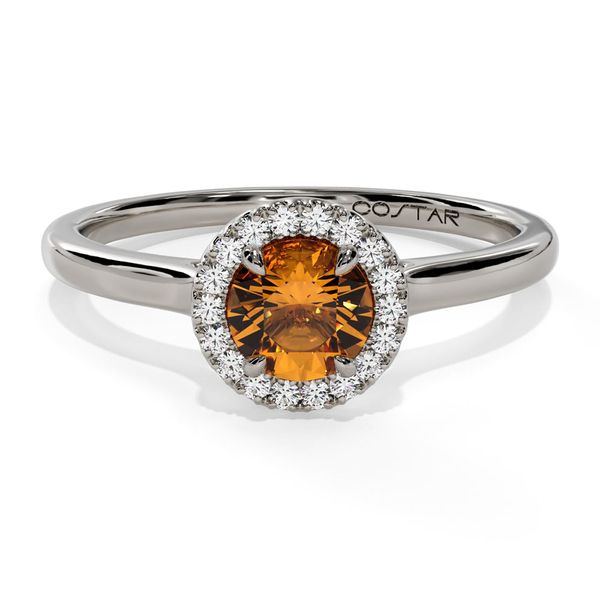 10k White Gold Citrine and Diamond Birthstone Fashion Ring Shannon Jewelers Spring, TX