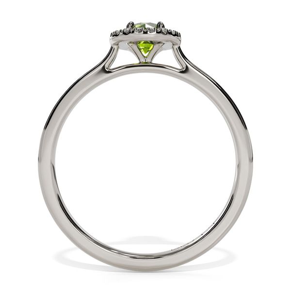 10k White Gold Peridot and Diamond Birthstone Fashion Ring Image 2 Shannon Jewelers Spring, TX
