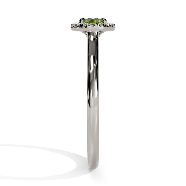 10k White Gold Peridot and Diamond Birthstone Fashion Ring Image 4 Shannon Jewelers Spring, TX