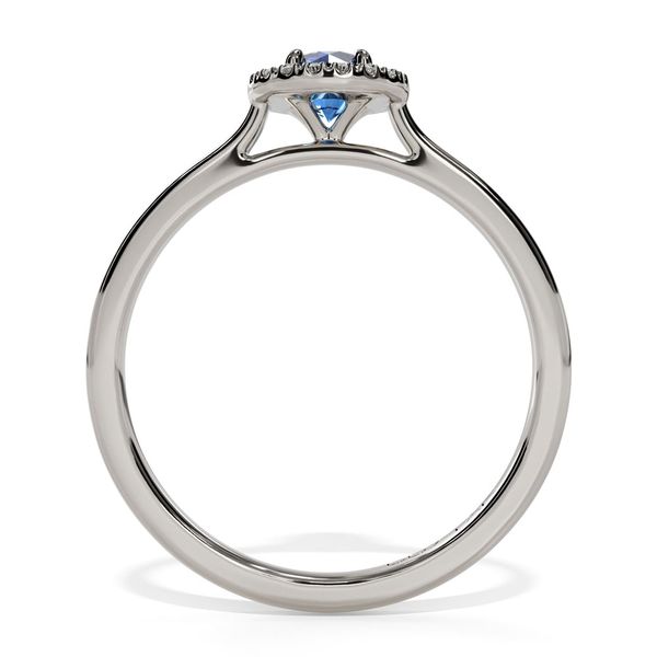10k White Gold Blue Topaz and Diamond Birthstone Fashion Ring Image 2 Shannon Jewelers Spring, TX