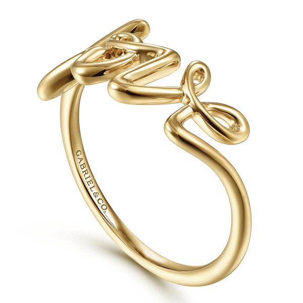 Gabriel & Co. 14K Yellow Gold Love Ring Image 3 Shannon Jewelers Spring, TX