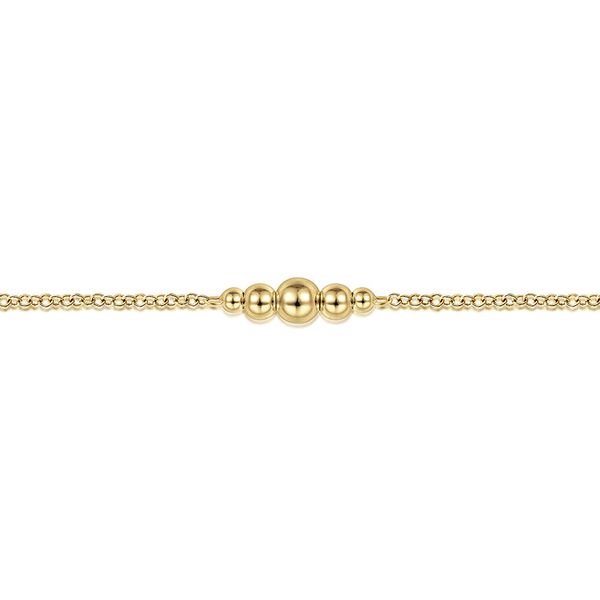Gabriel & Co. 14K Yellow Gold Beaded Stations Bracelet Image 2 Shannon Jewelers Spring, TX