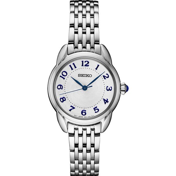 Seiko Essentials Stainless Steel Watch with Blue Accents | 50M Water Resistant Shannon Jewelers Spring, TX